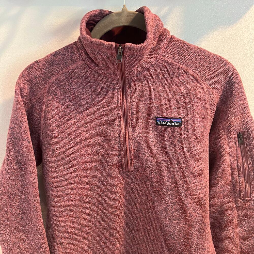 Patagonia Kipi Pink Better Sweater 1/4-Zip Fleece Pullover Size S - Picture 2 of 7